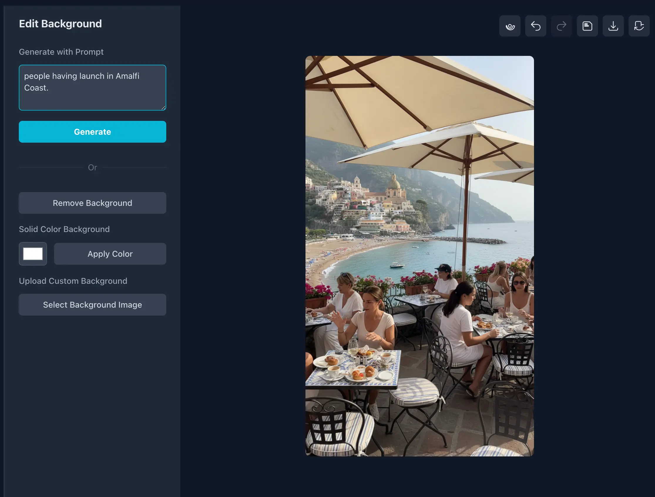 Generate AI Backgrounds from Text