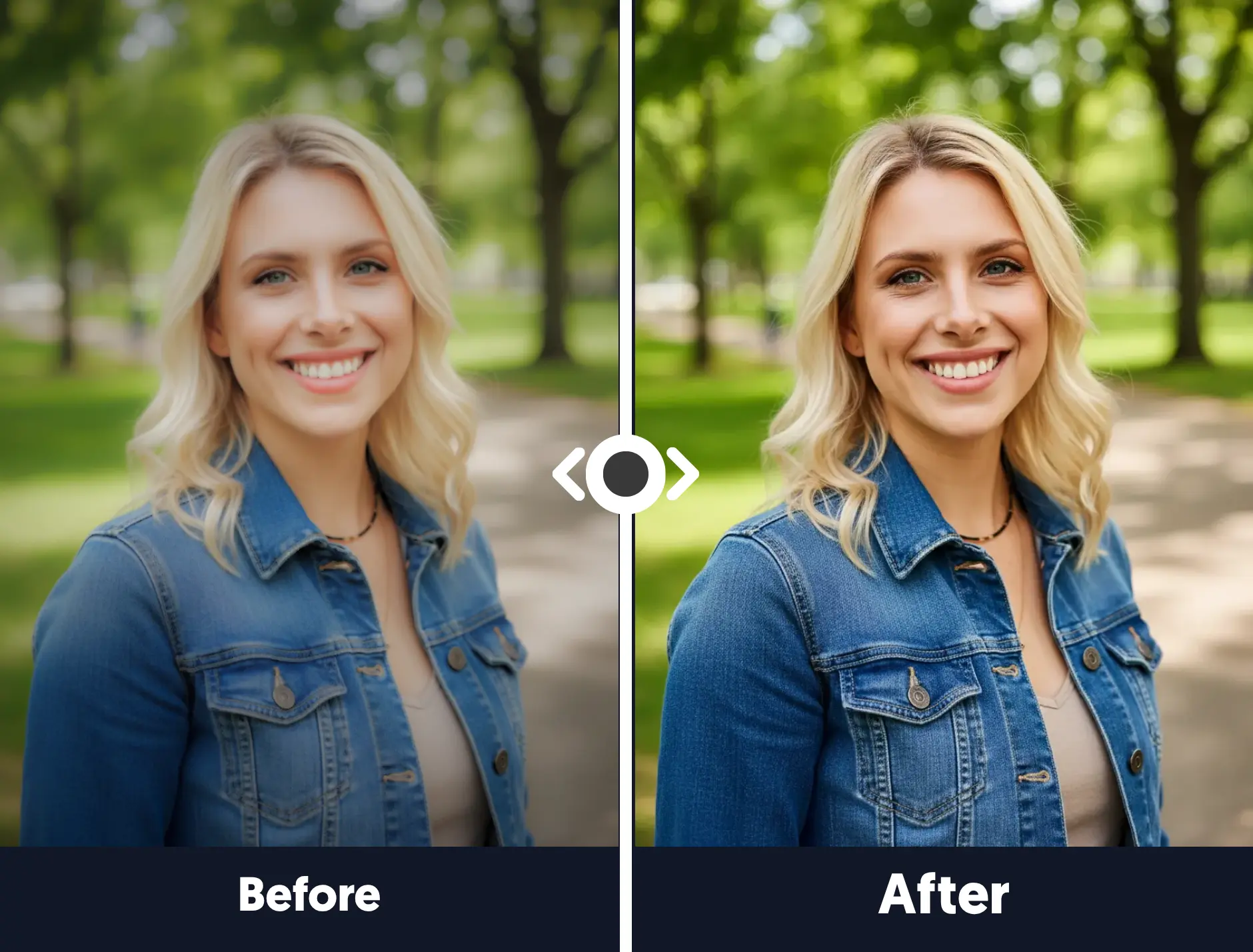 AI Blur Remover in action removing blur from a photo