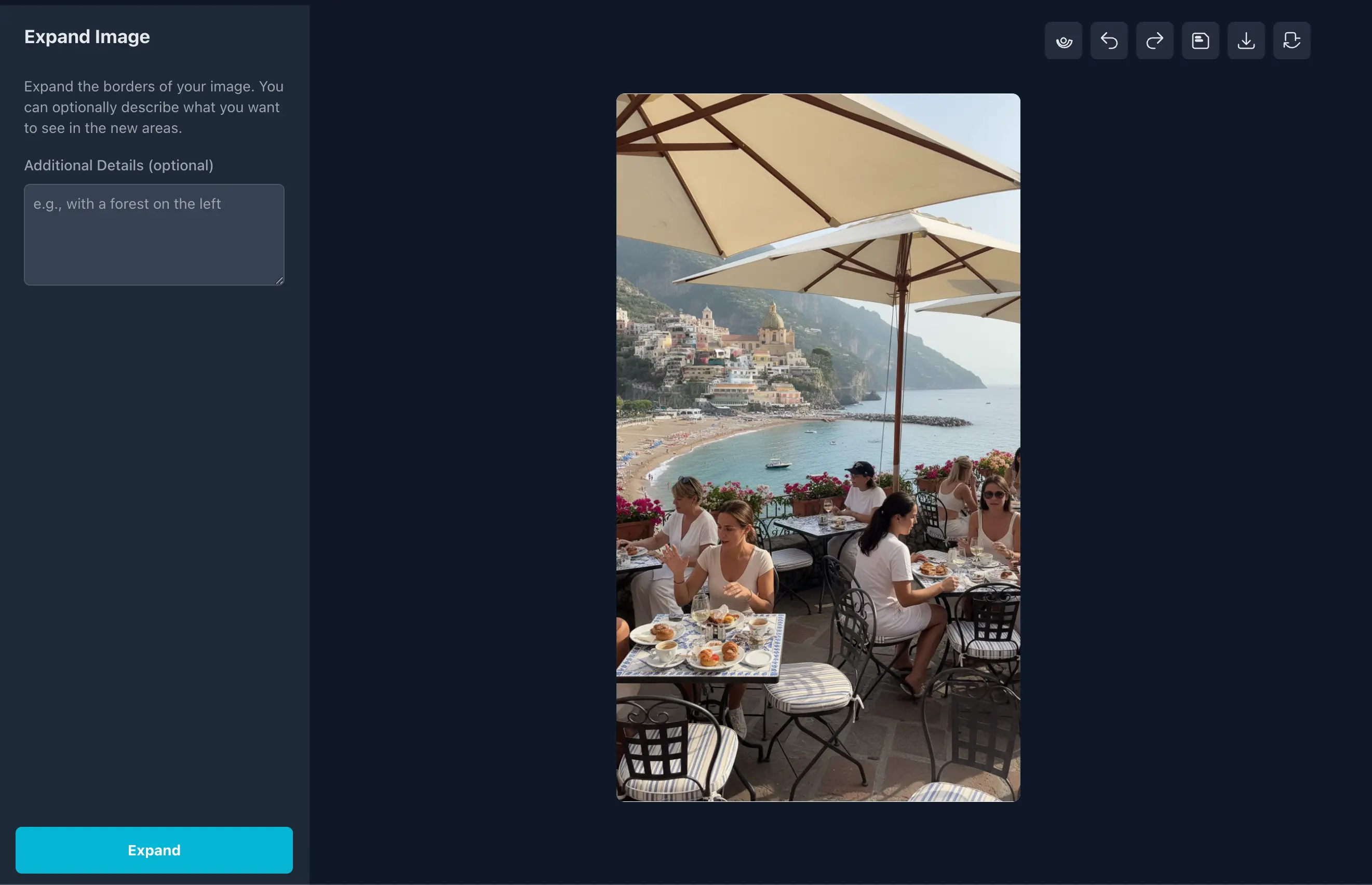 How to use the AI Image Extender app