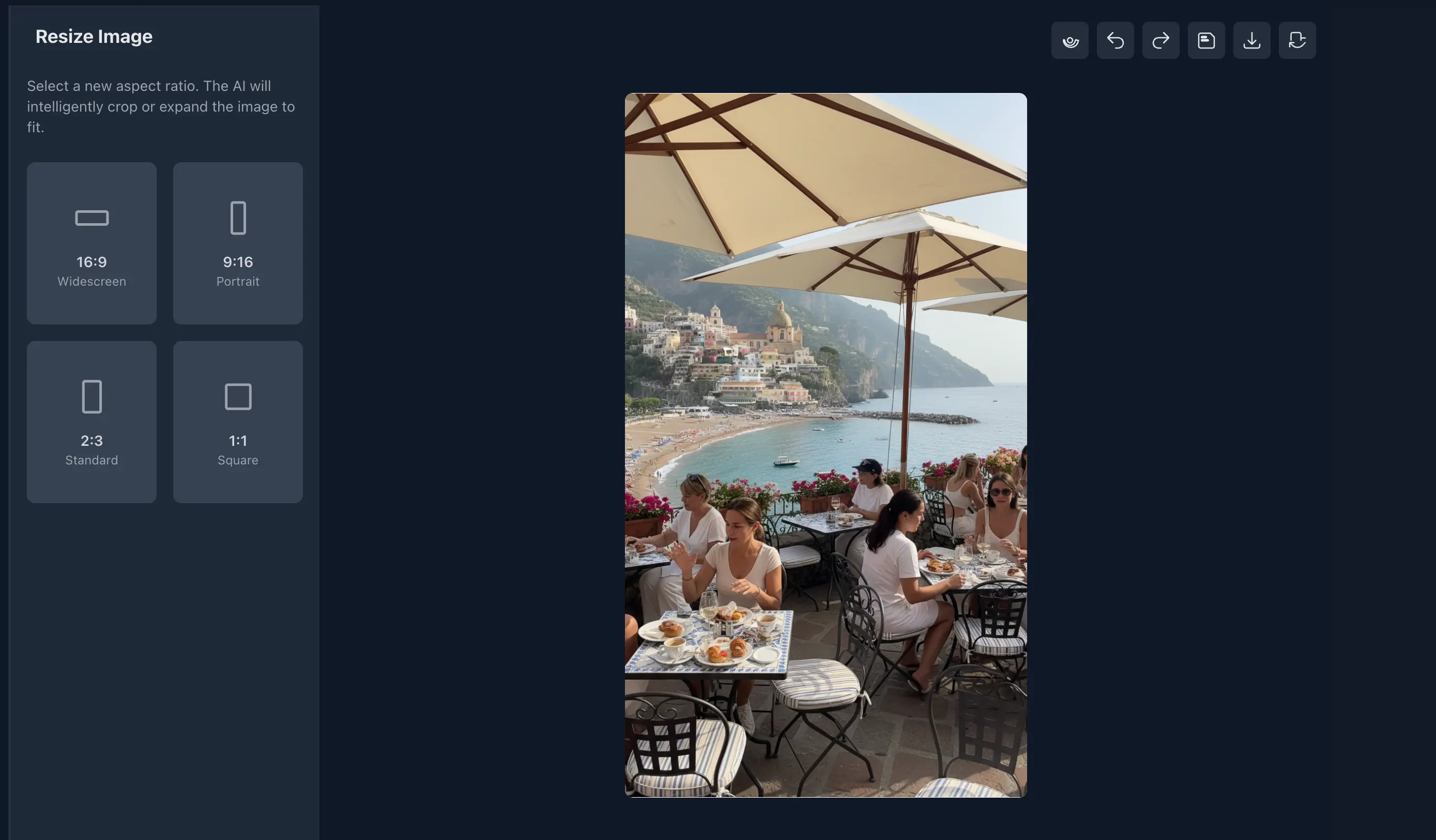 How to use the AI Image Resizer app