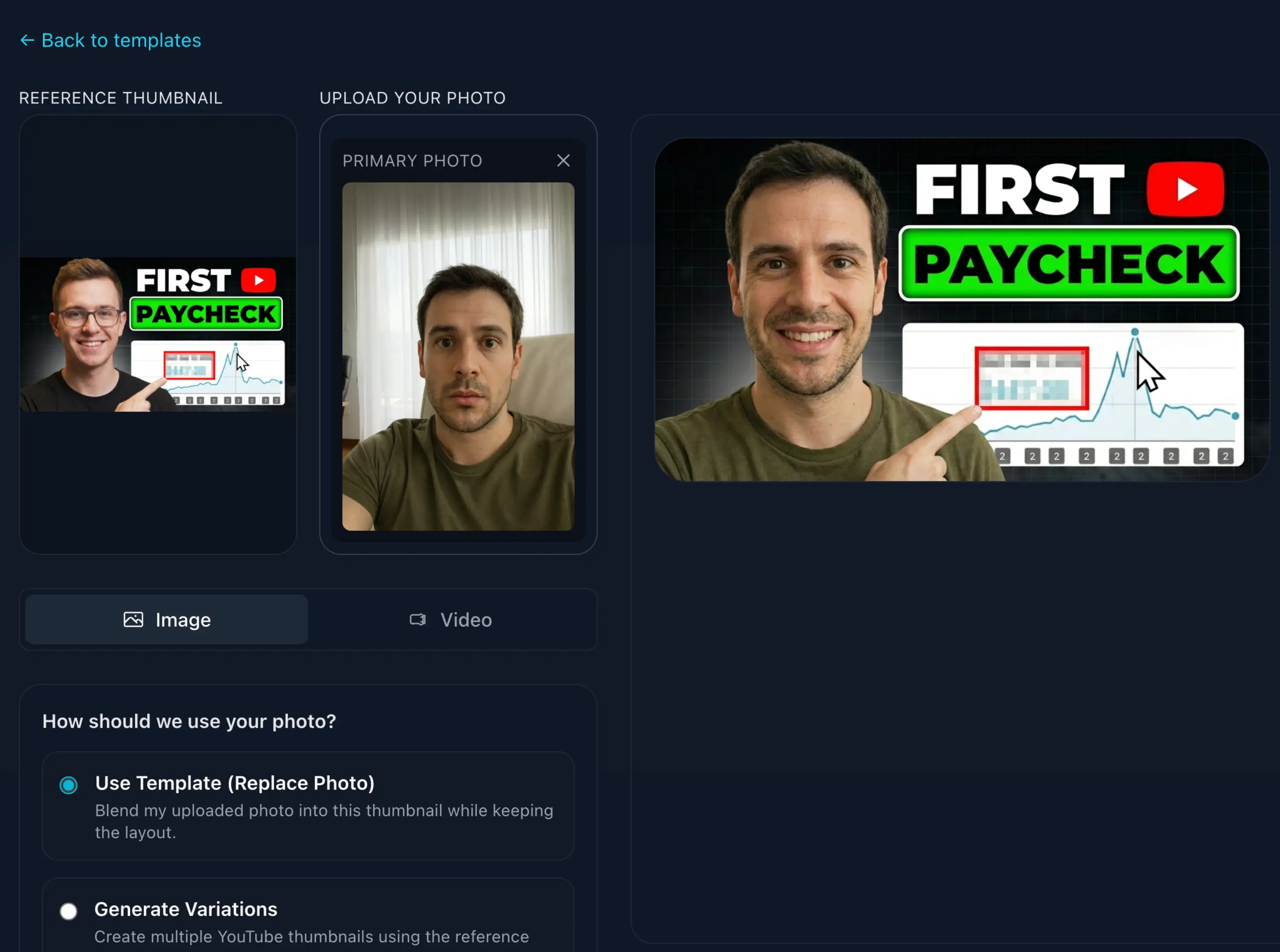 AI Photo Replacement for Thumbnails