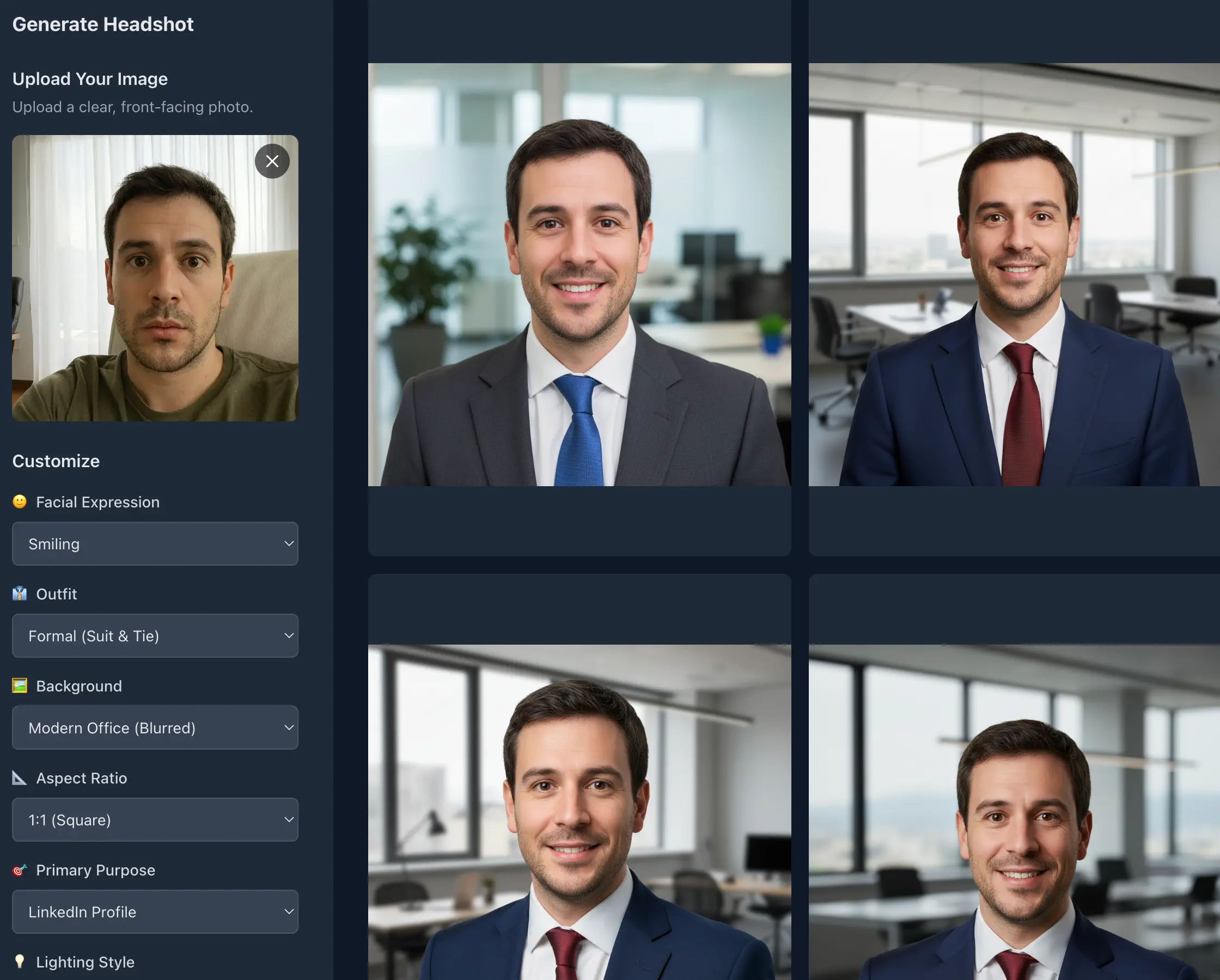 AI Headshot Generator - Gallery