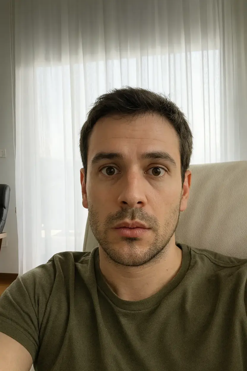 Example of a male user selfie