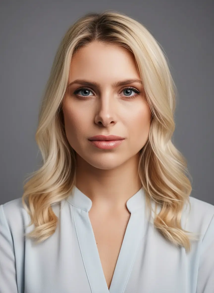 Social media and LinkedIn photo female