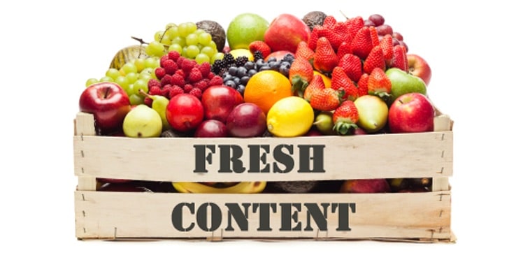 Content freshness is important for SEO