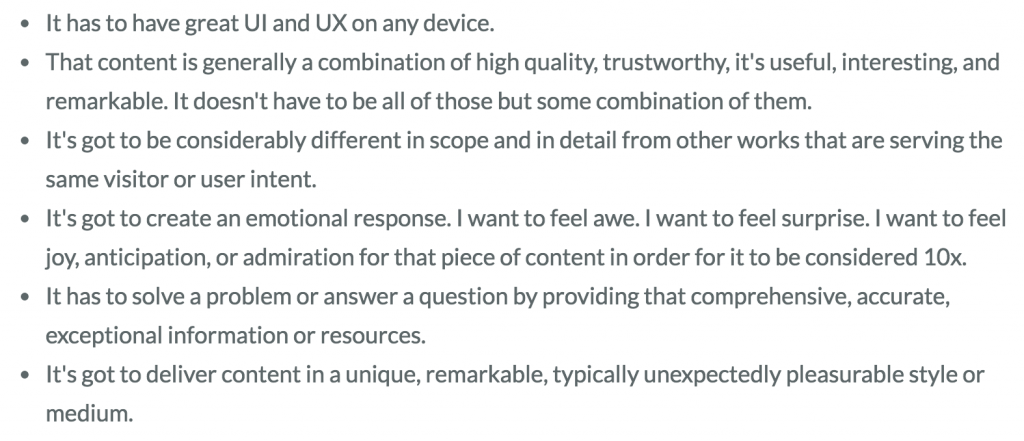 High Quality Website Guidelines