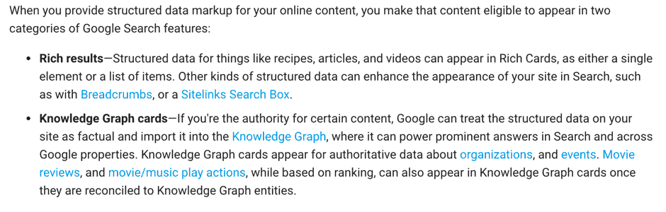 Rich Cards Guidelines, Google