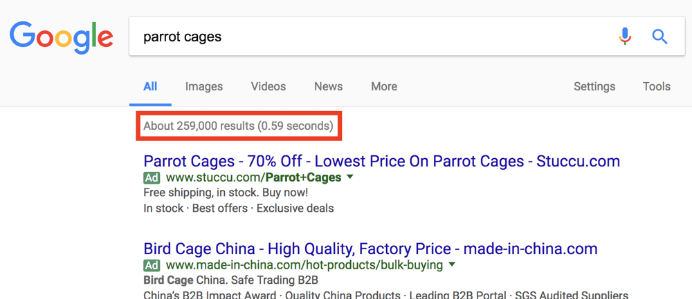Blog topic search example