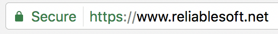 secure websites in browser