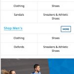 Zappos Homepage Mobile View