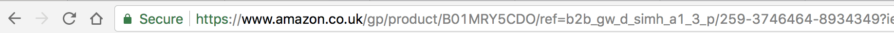 Non-SEO optimized product URL