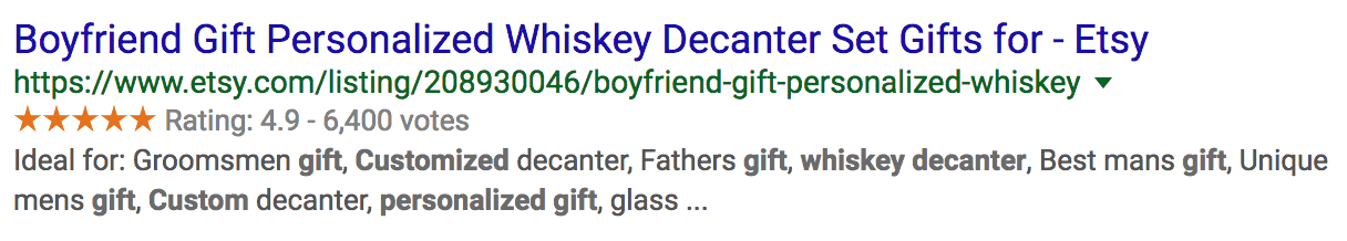 Example of an Optimized Product Title