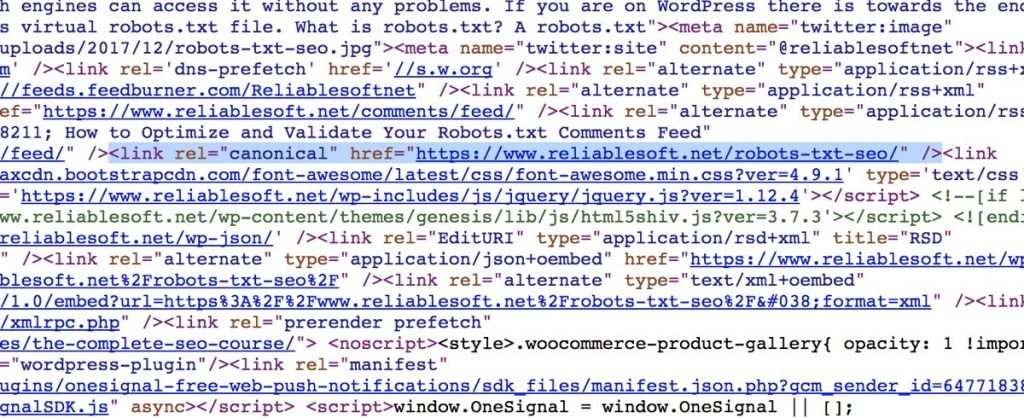 Canonical URLs