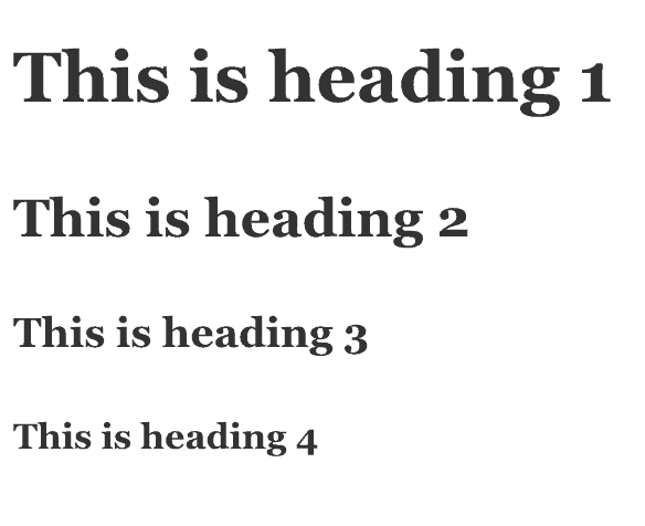 Headings Hierarchy
