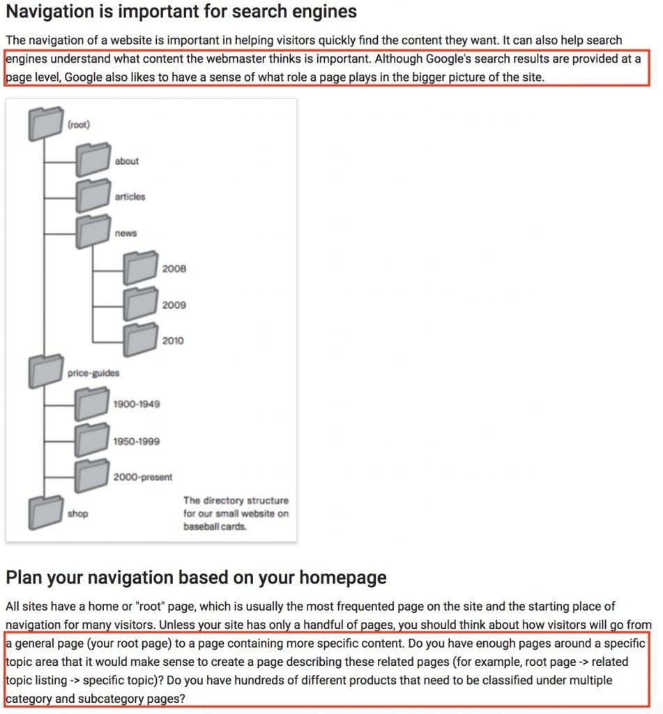 Website Structure Guidelines