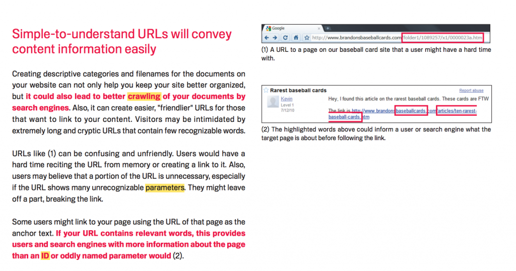 SEO Friendly URLS Guidelines