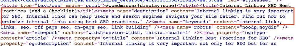 Meta Description Tag