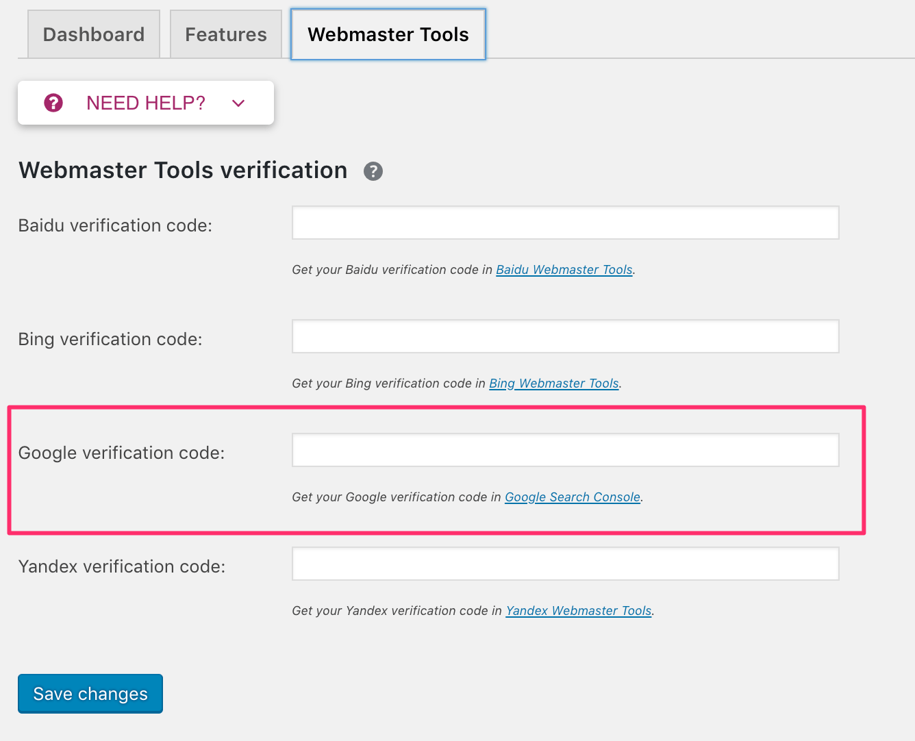 Add HTML Tag to Yoast SEO