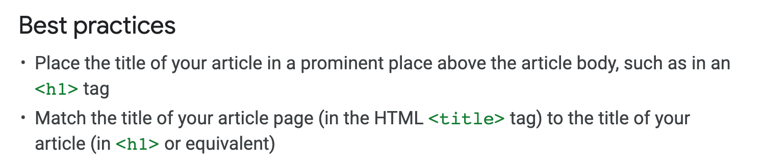 Page Title and H1 Best SEO Practices.