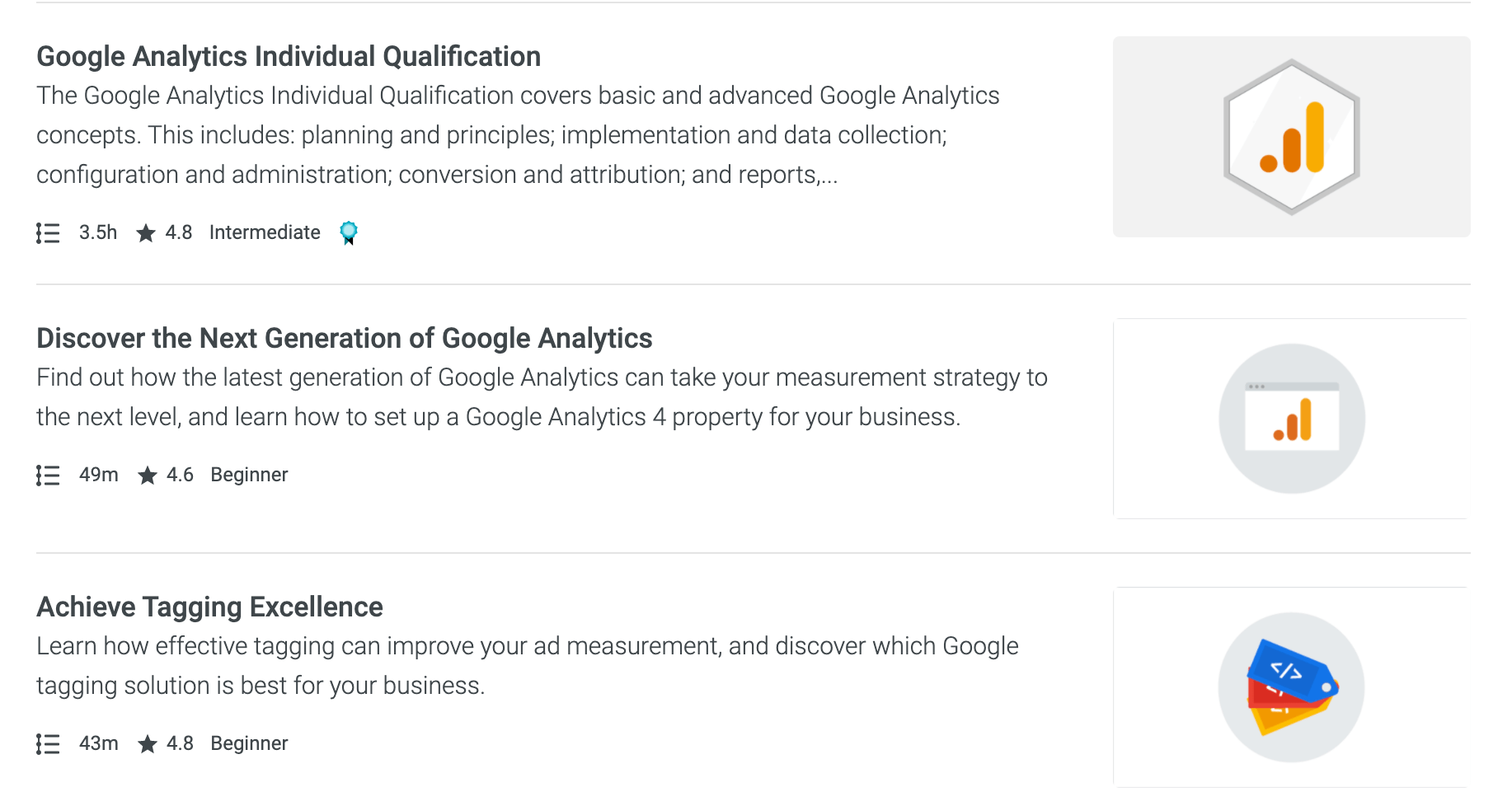 google analytics certification does it