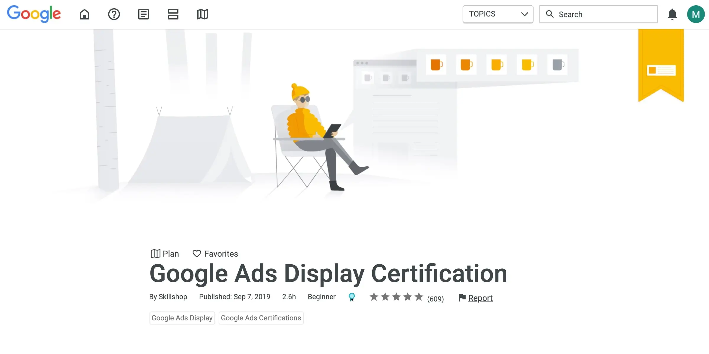 Certificación de visualización de anuncios de Google