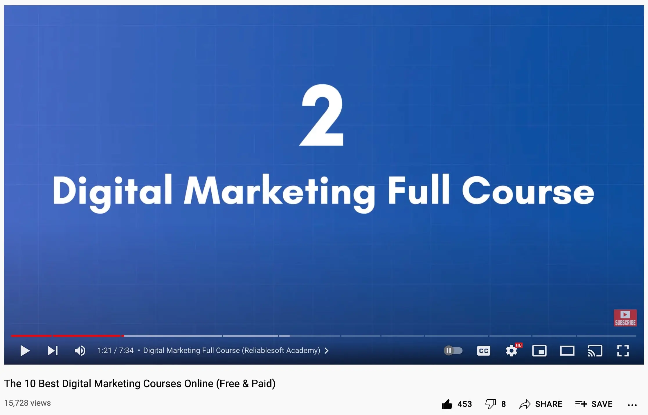 Create a YouTube channel to promote your online course.