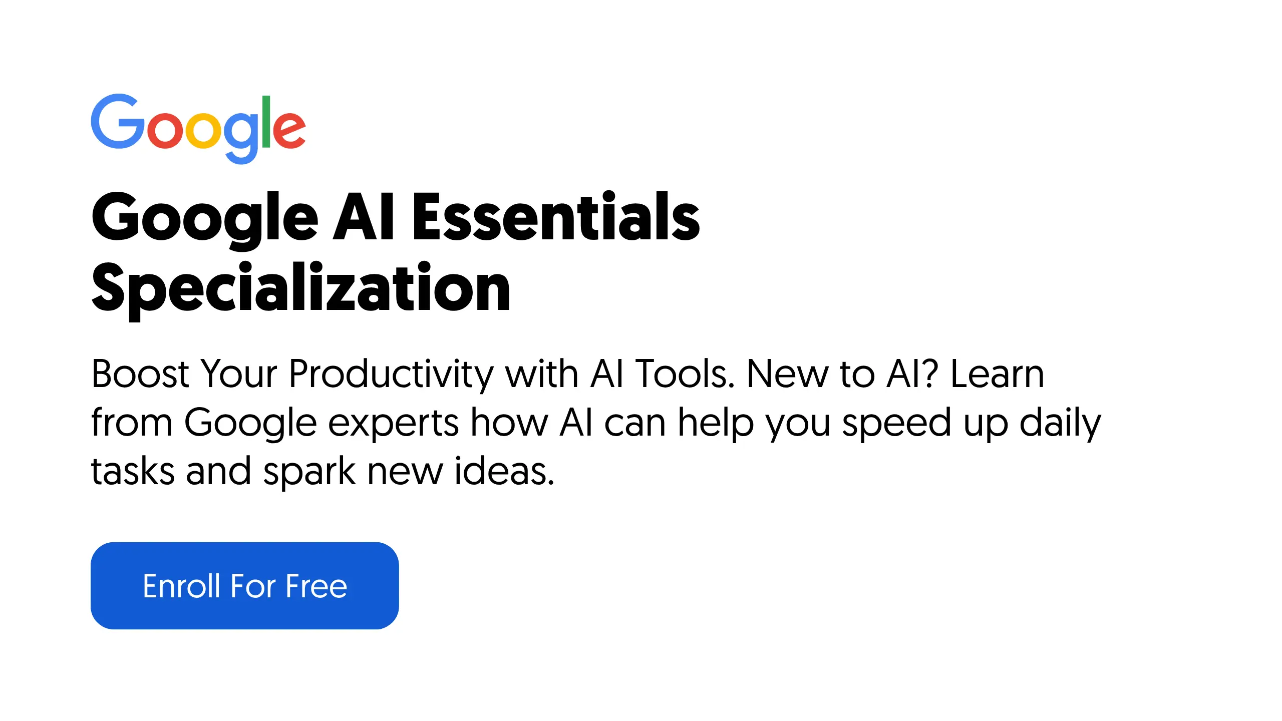 Google AI Essentials Certificate