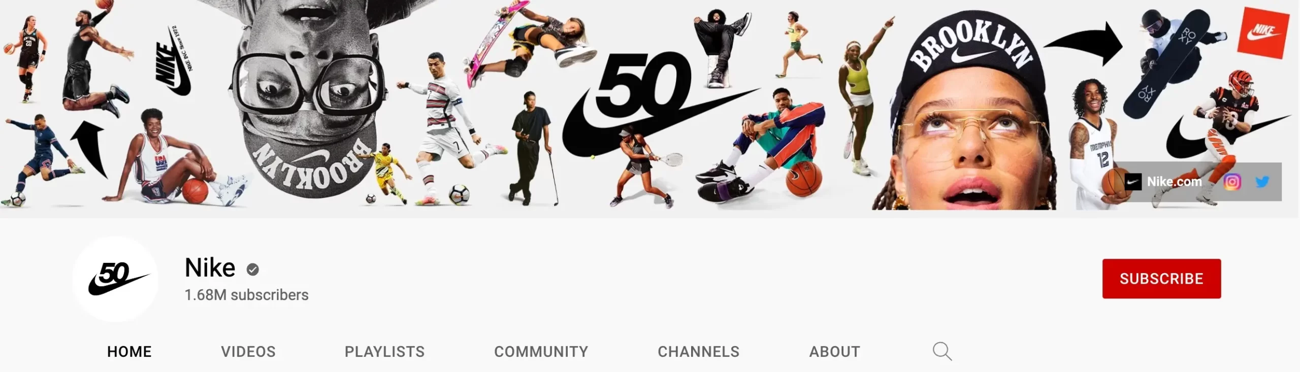 YouTube Channel Art Example for a Brand