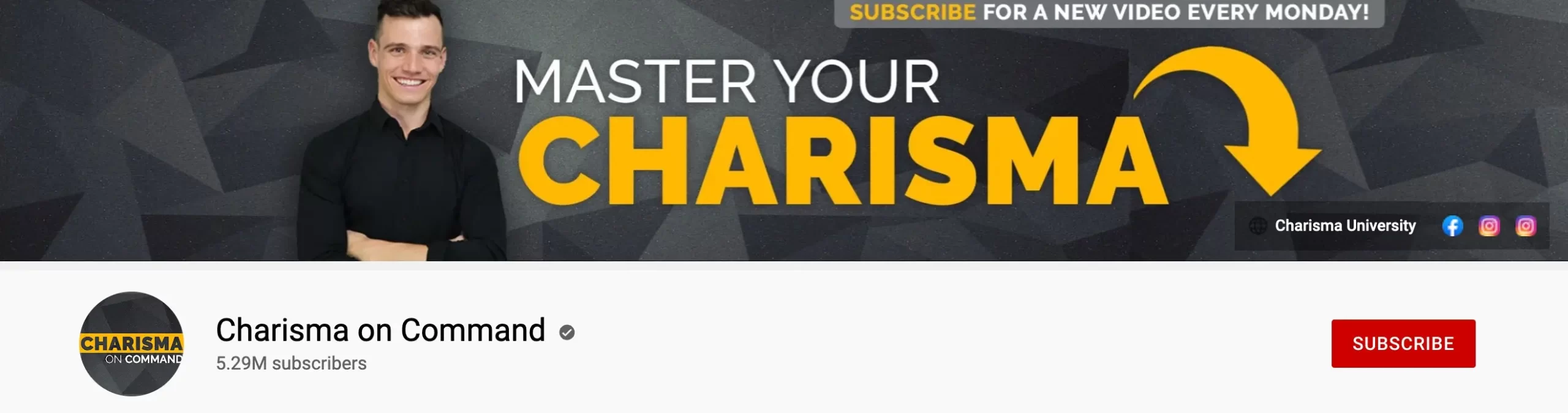 Example of an Optimized YouTube Banner