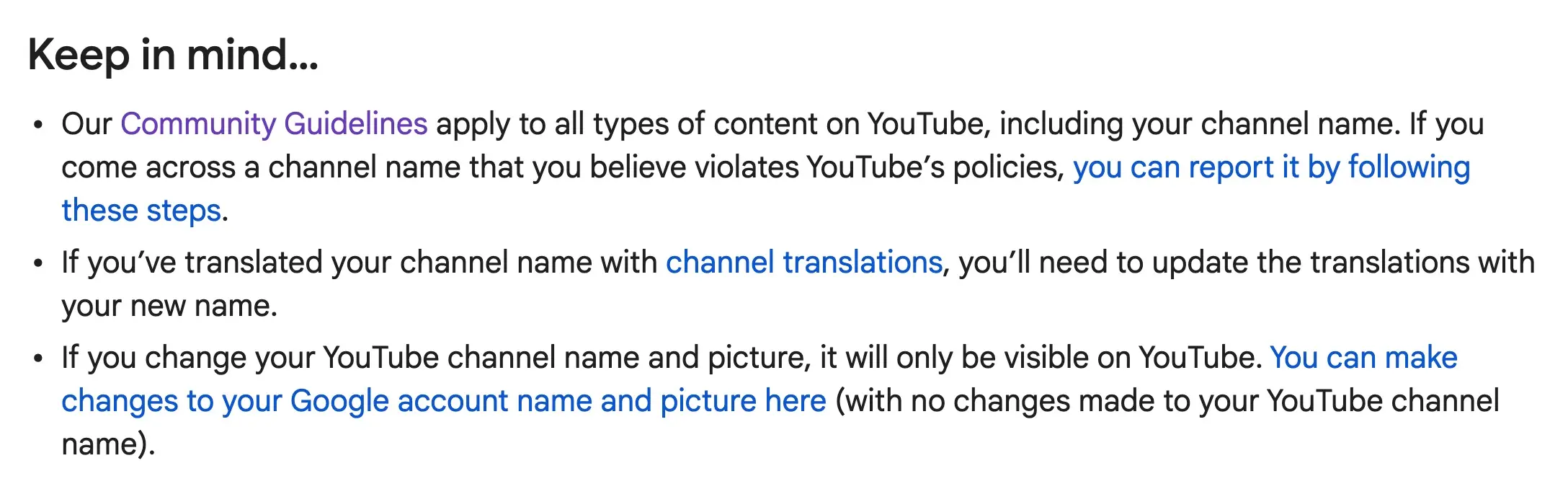 YouTube Community Guidelines