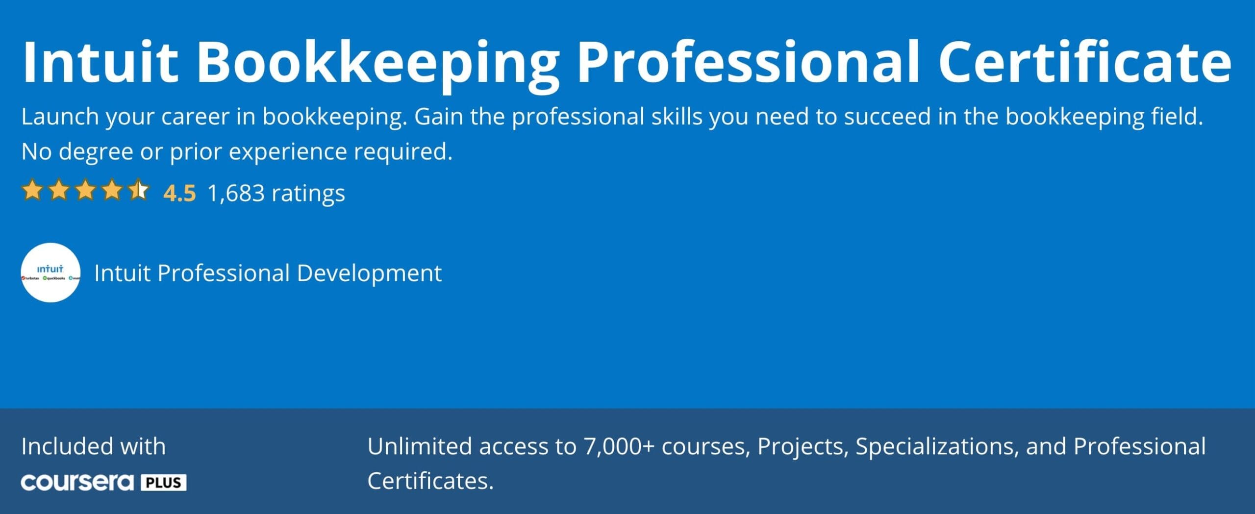 Intuit Bookkeeping Professional Certificate
