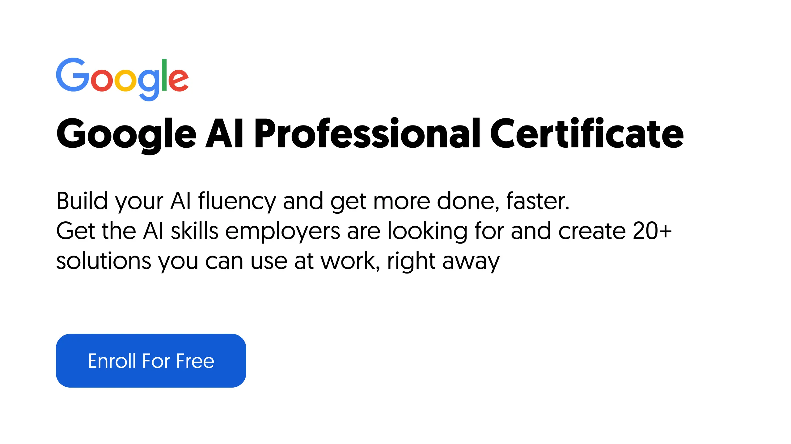 Google AI Professional Certificate