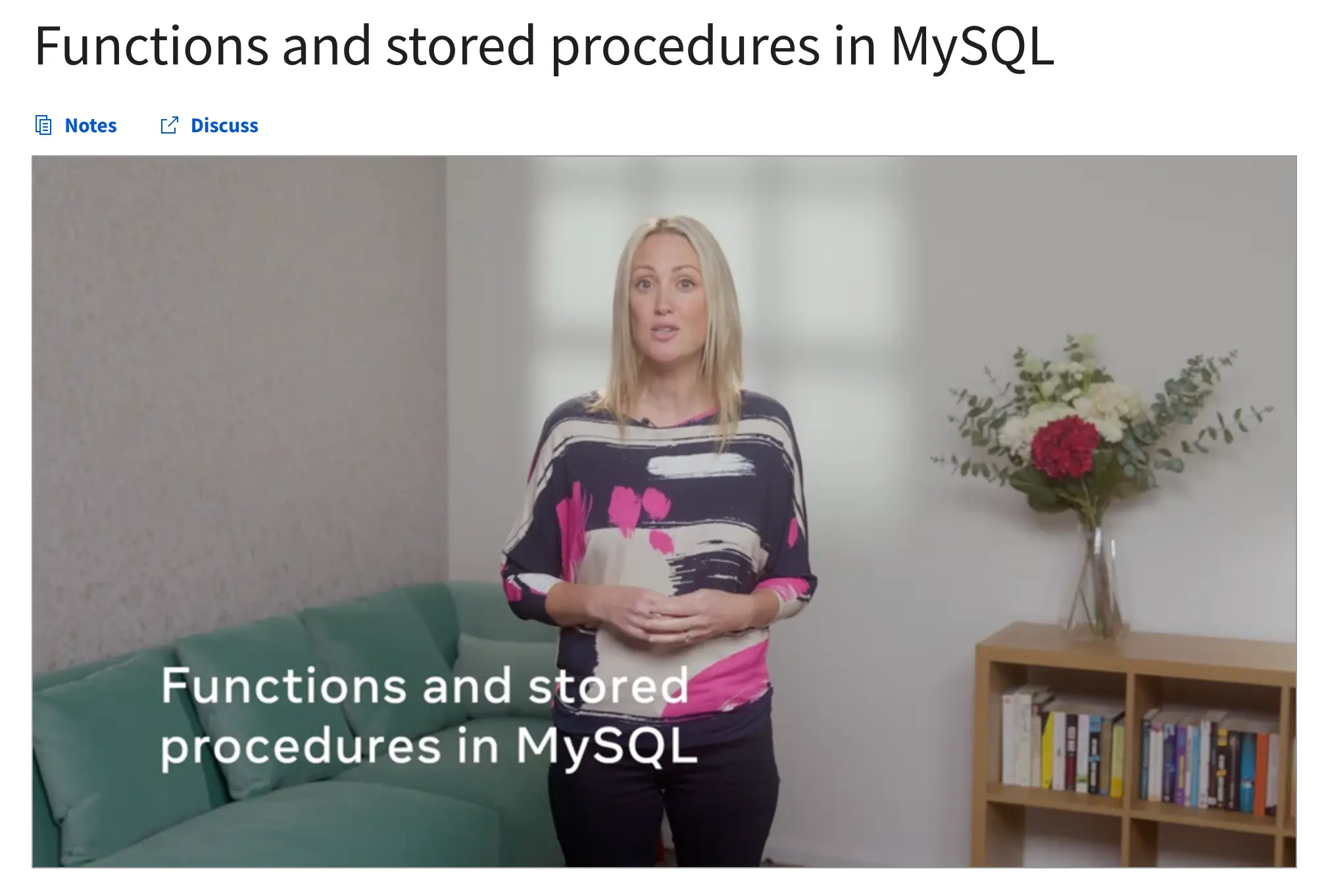 Advanced MySQL Topics Course