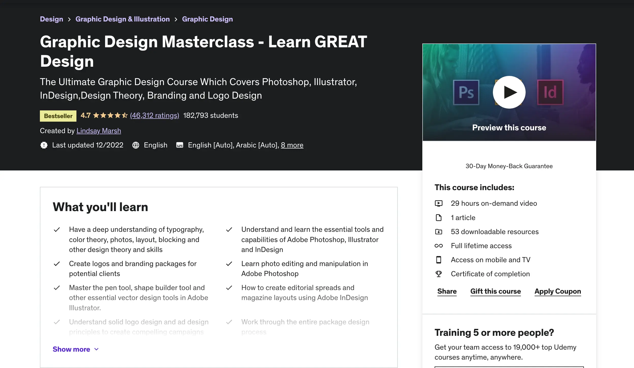 Graphic Design Masterclass - Learn GREAT Design