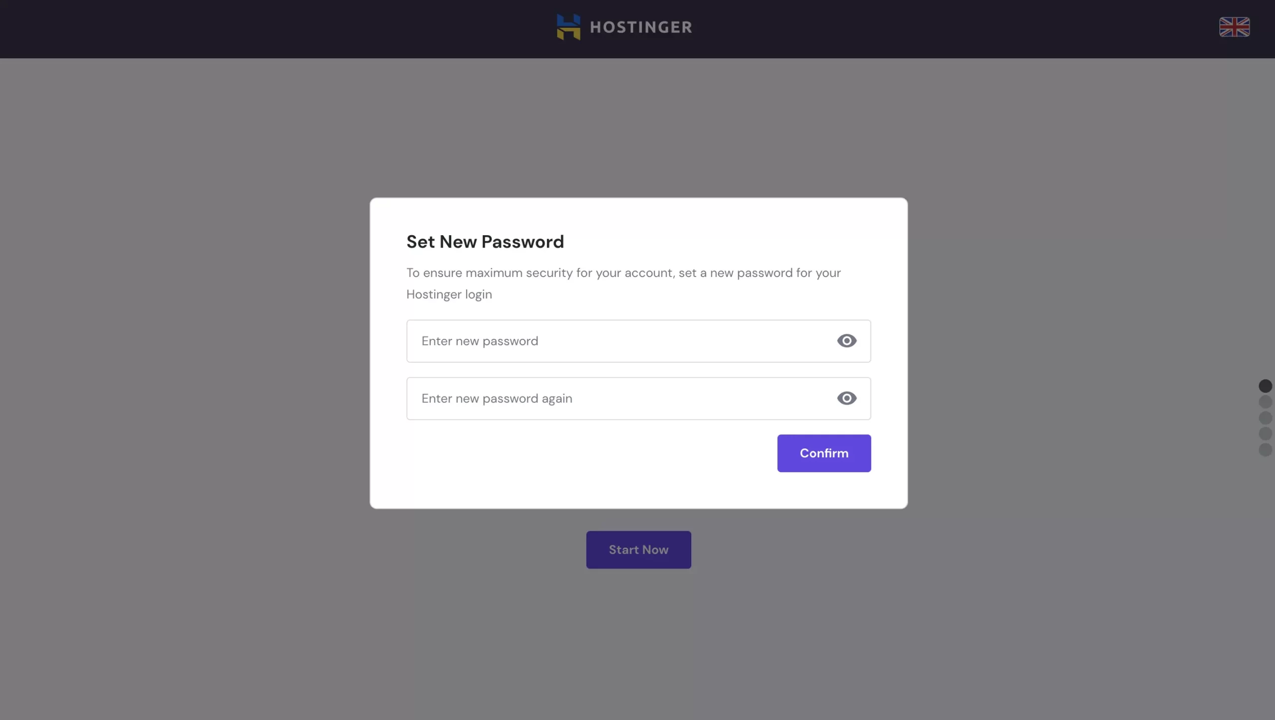 Set Password and Click Confirm