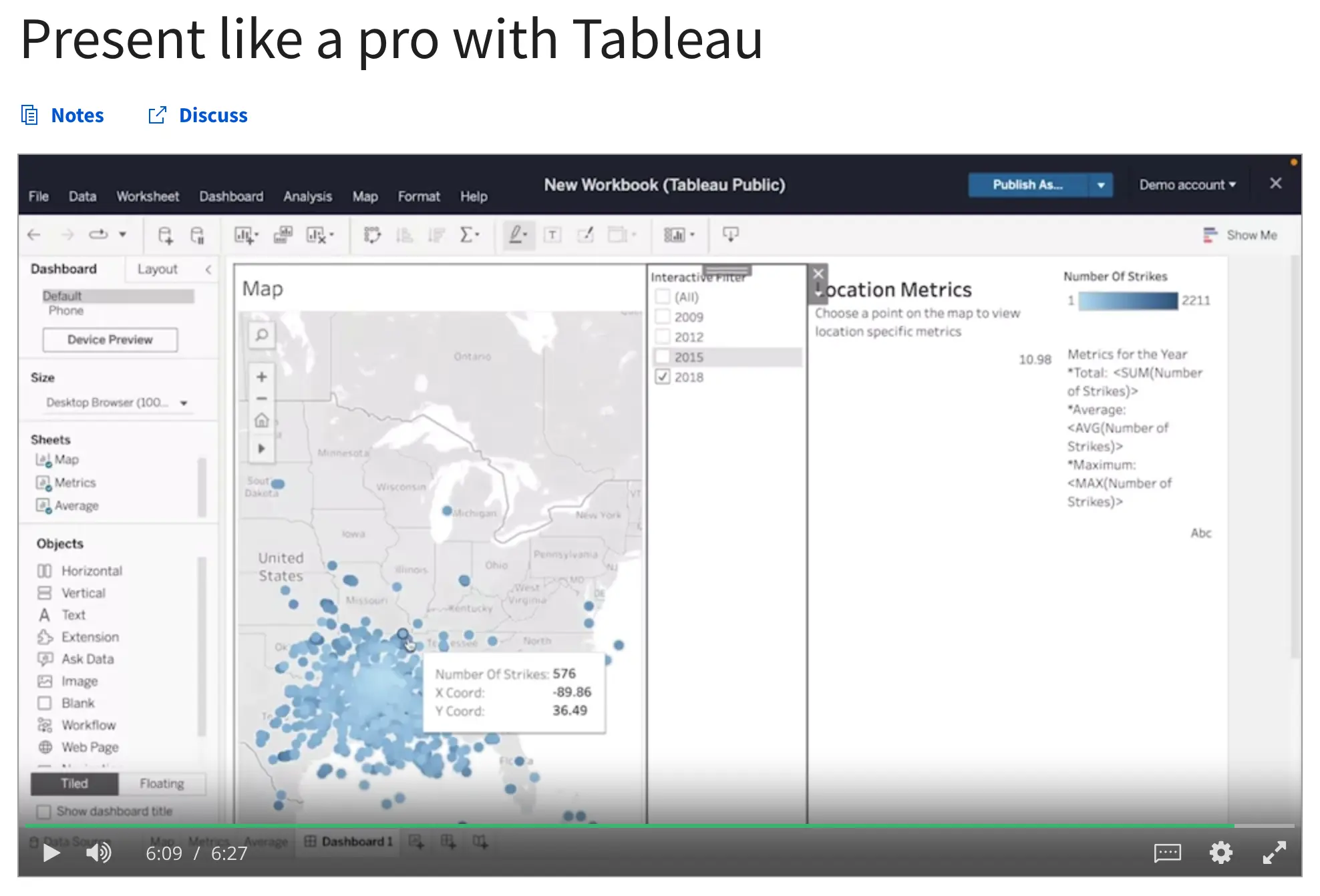 Present data with Tableau