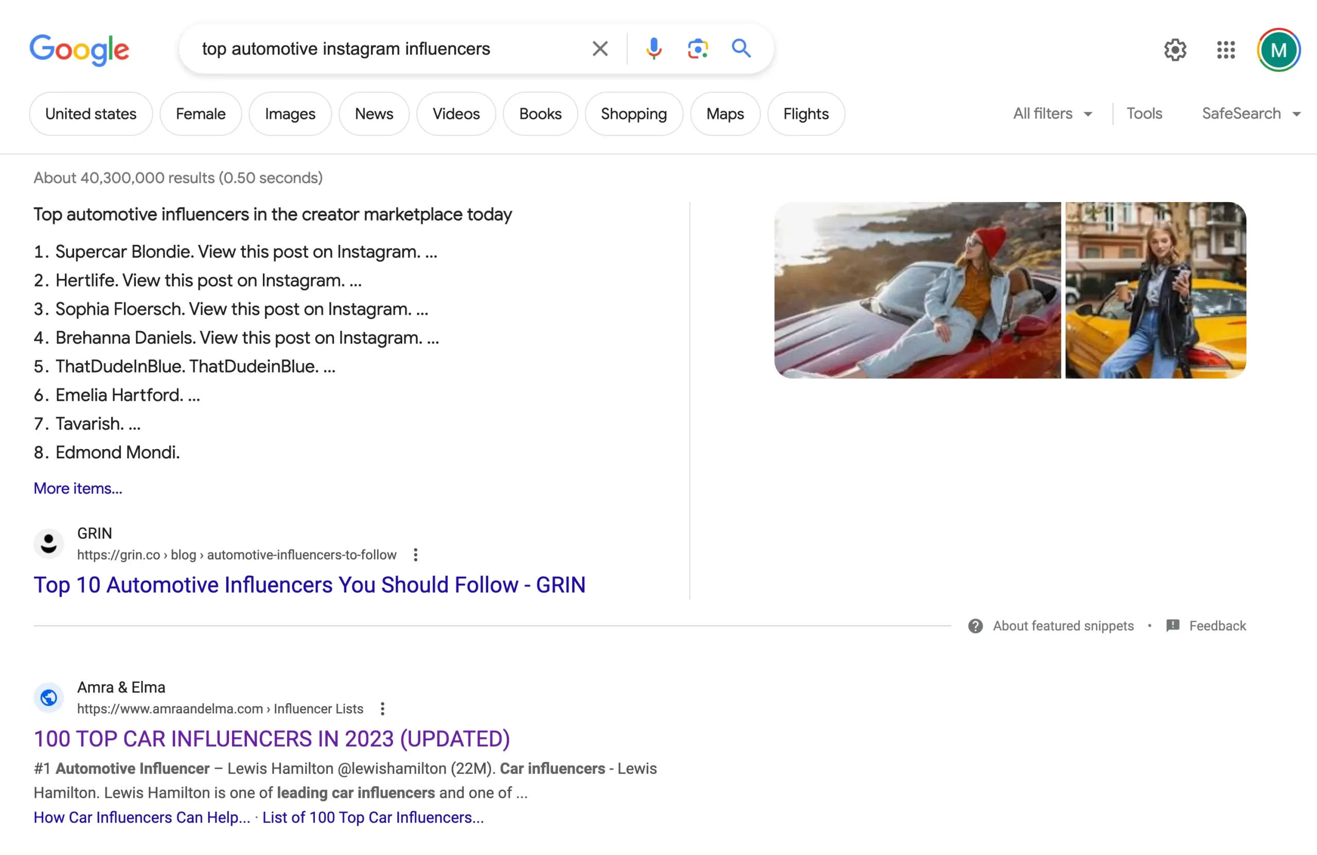 Find Instagram Influencers using Google Search