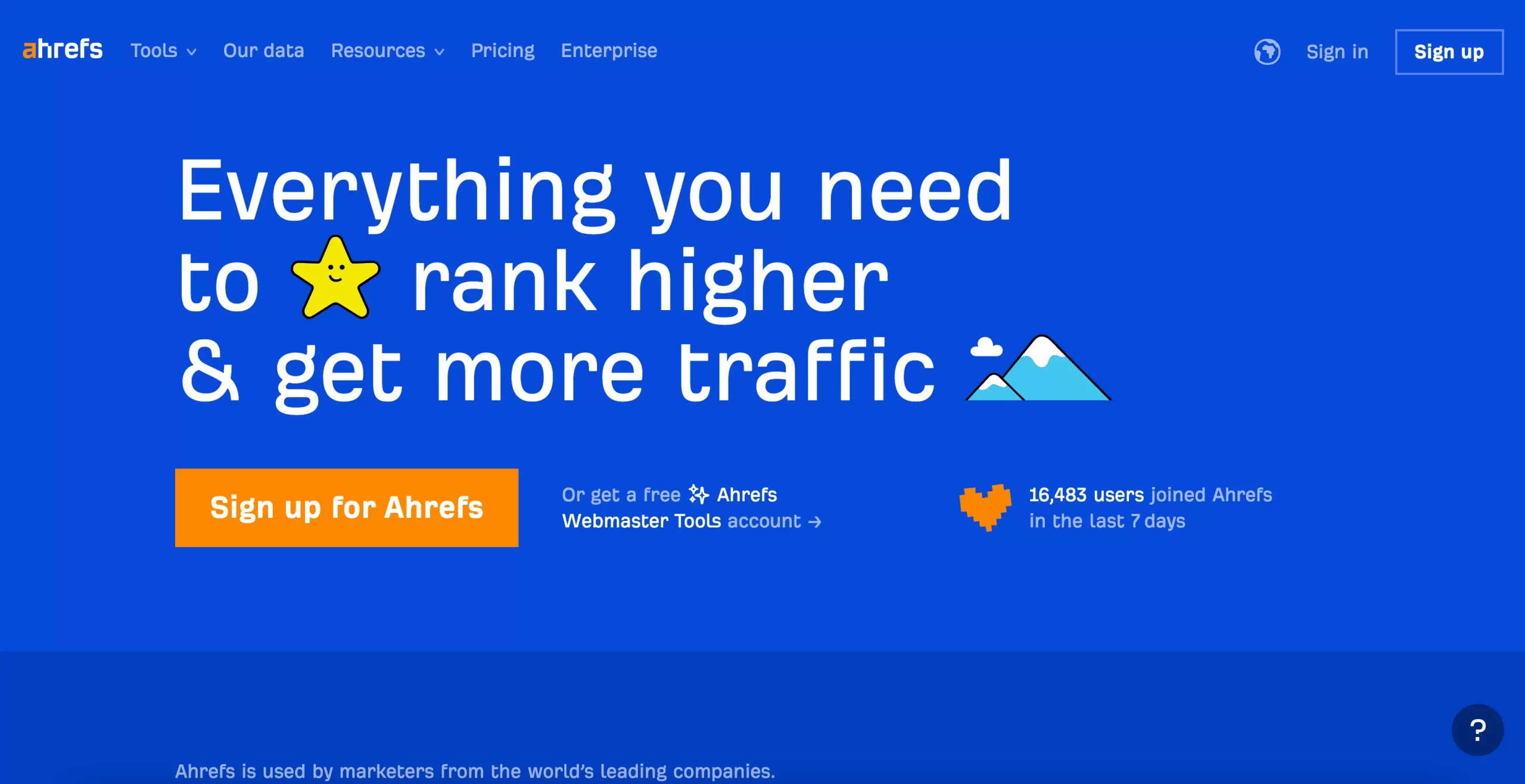 Landing Page Example - Ahrefs
