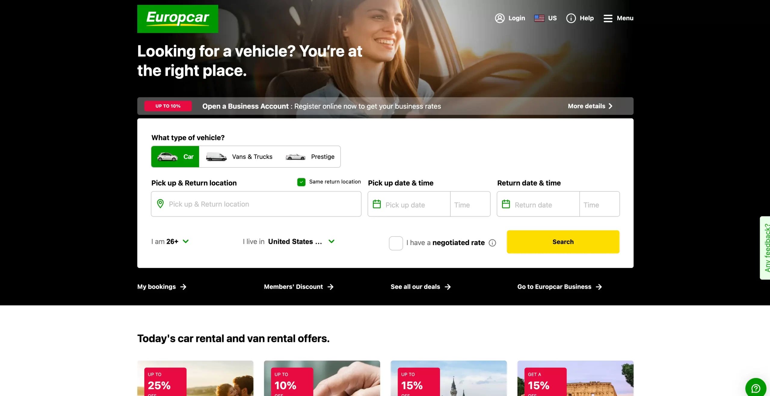 Landing Page Example – Europcar