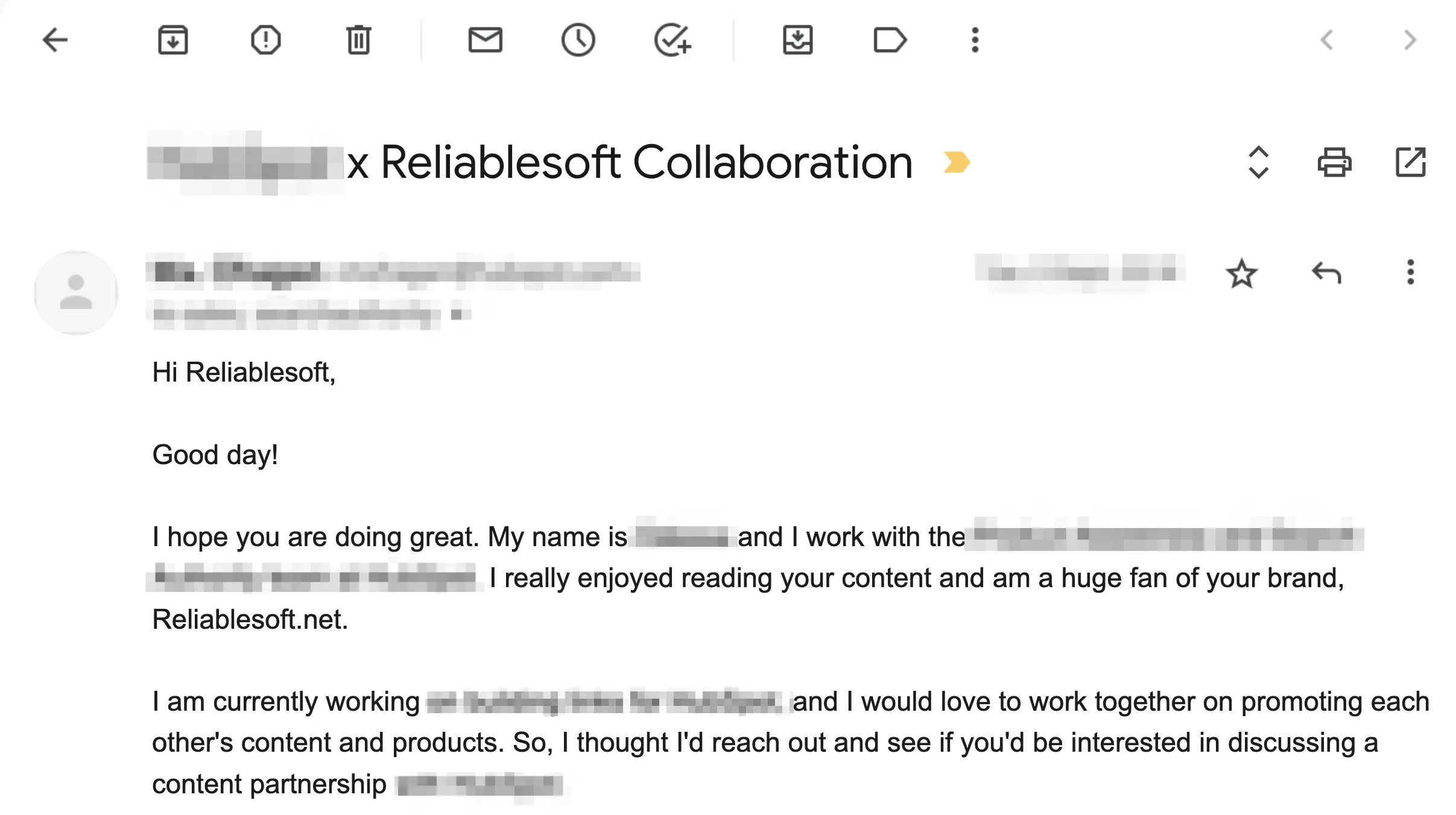 Example of an Email For Partnership Collaboration