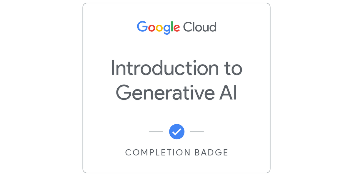 Introduction to Generative AI course
