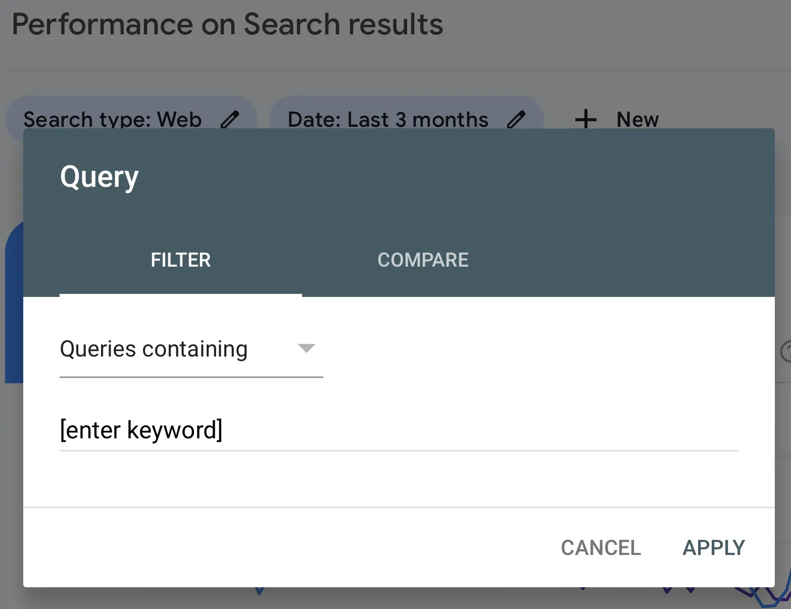 Query Filter - Google Search Console
