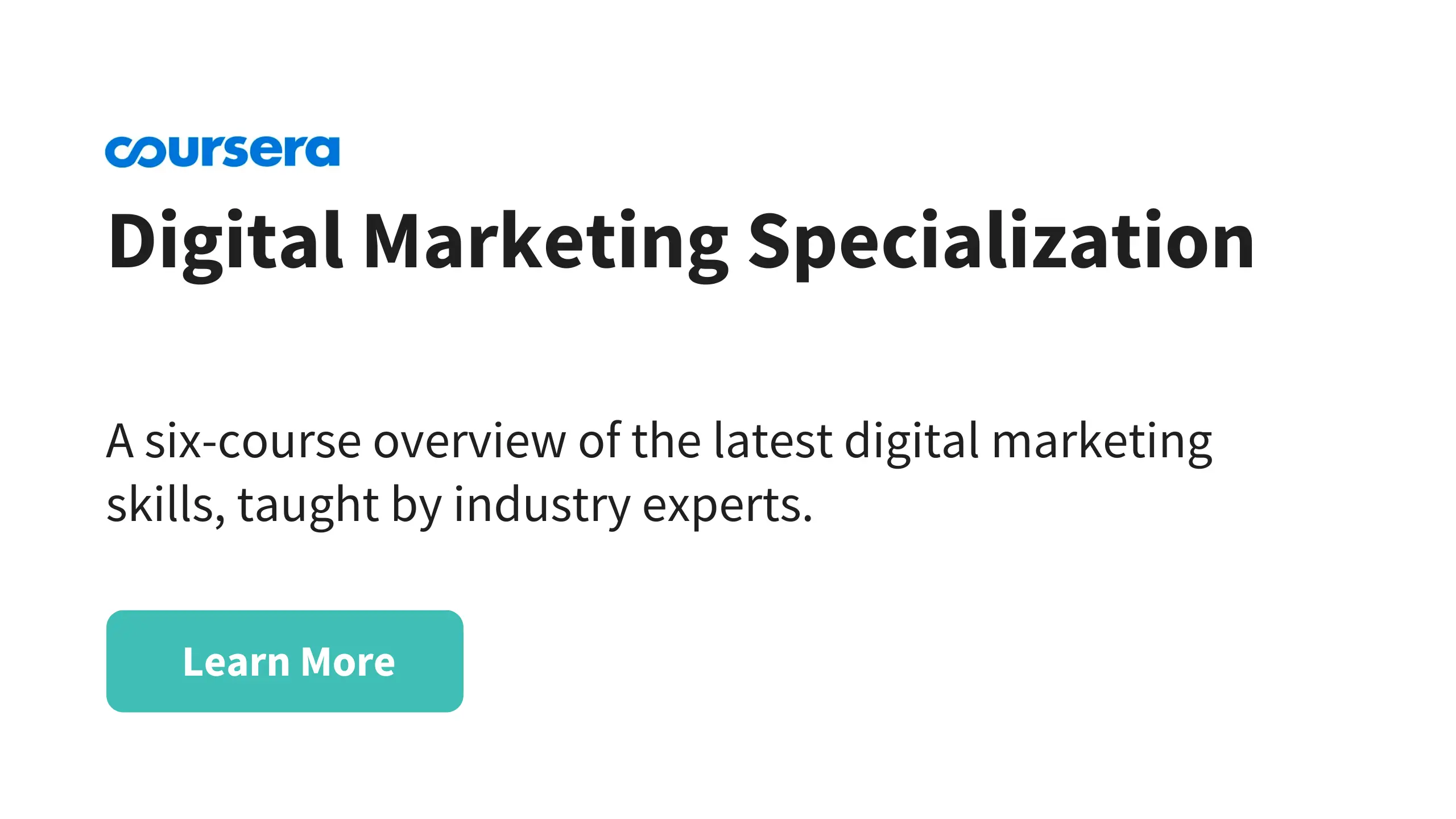 Coursera - Digital Marketing Specialization