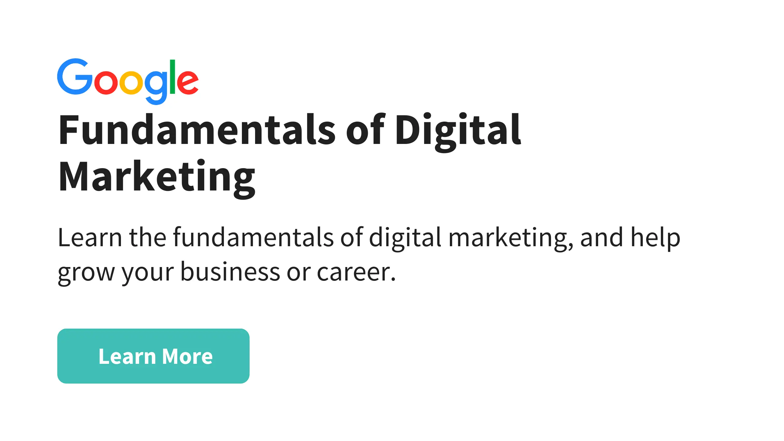 Google - Fundamentals of Digital Marketing Course
