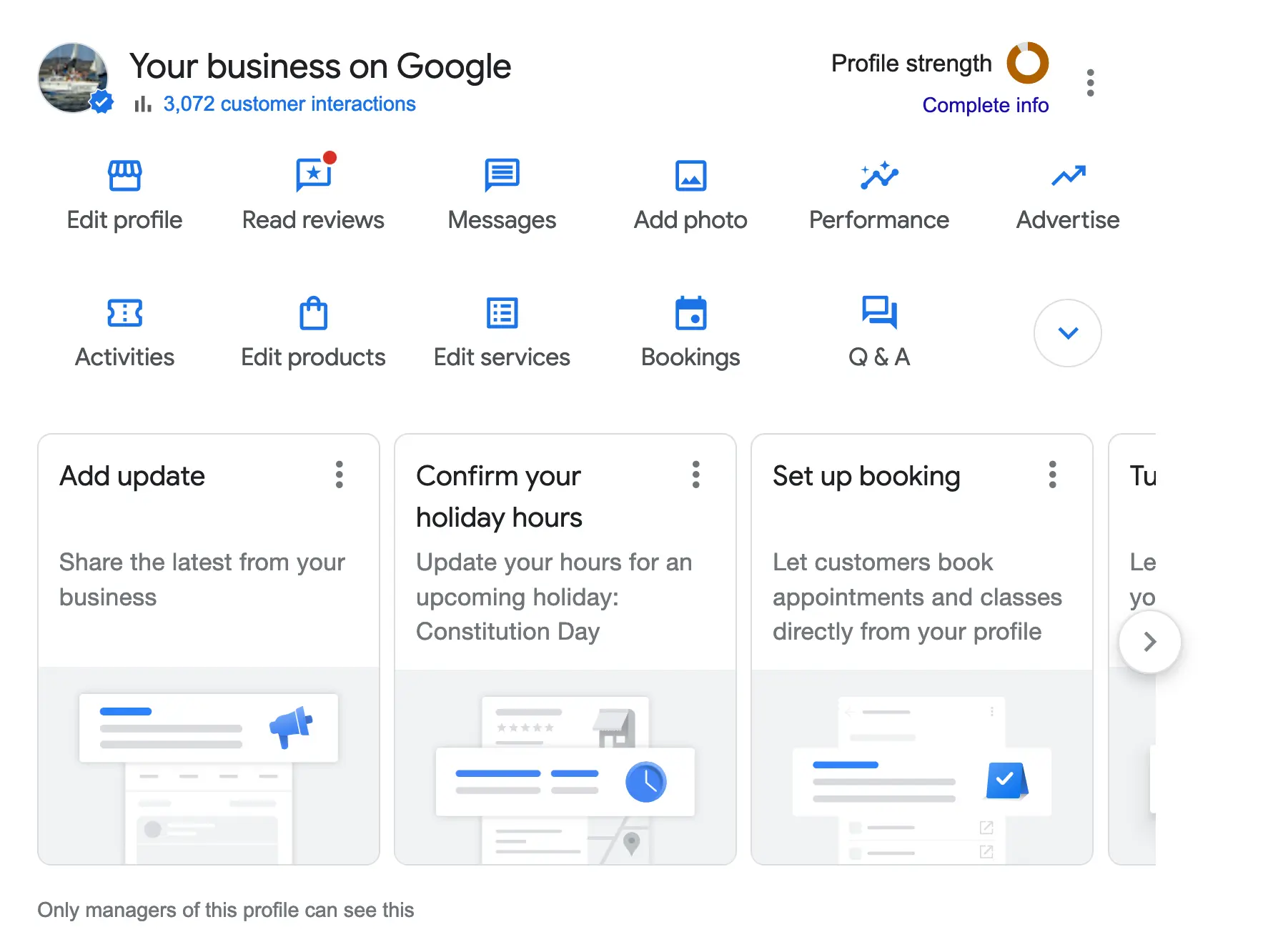 Google Business Profile Settings