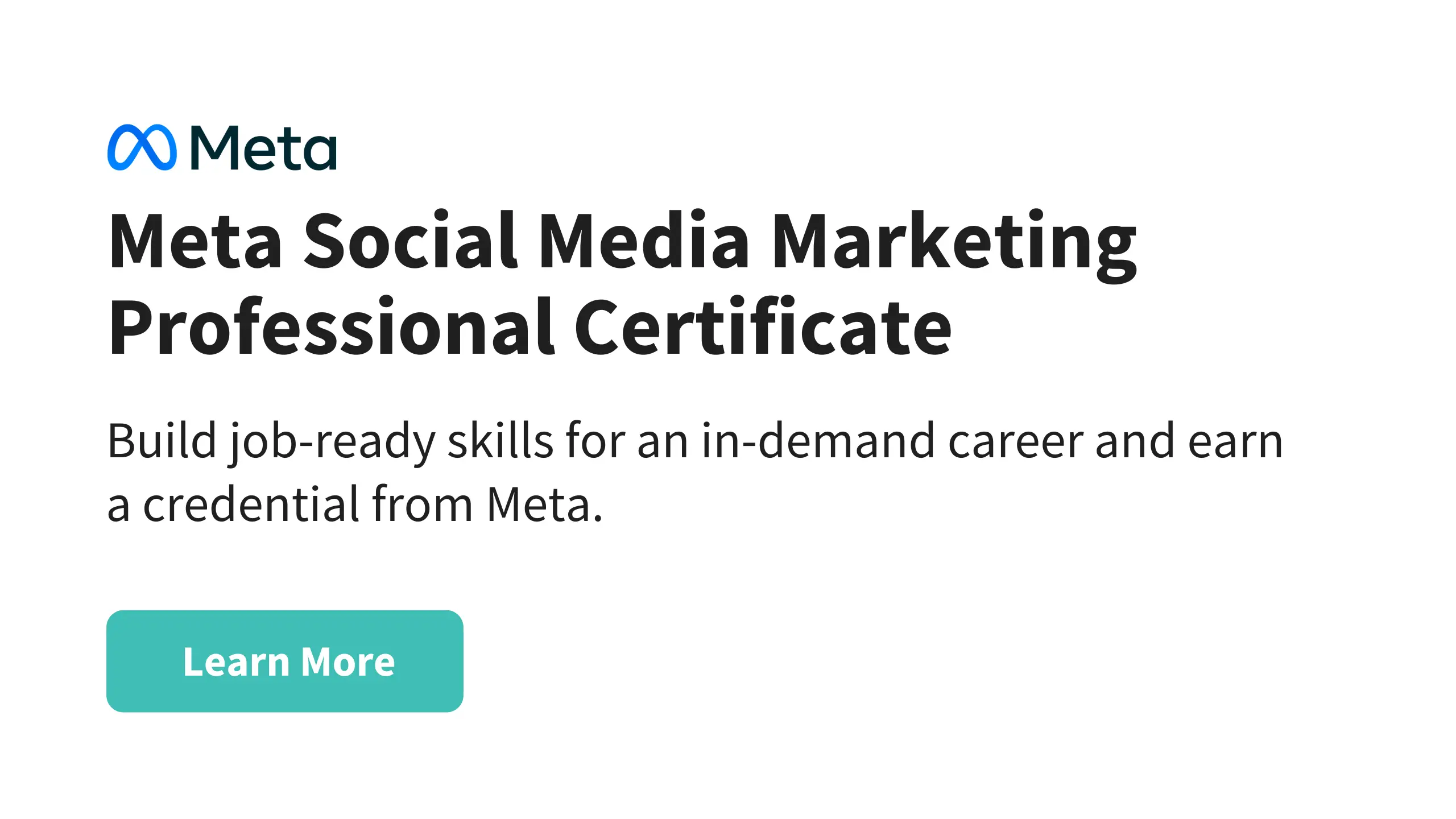 Meta - Social Media Marketing Professional Certificate Course