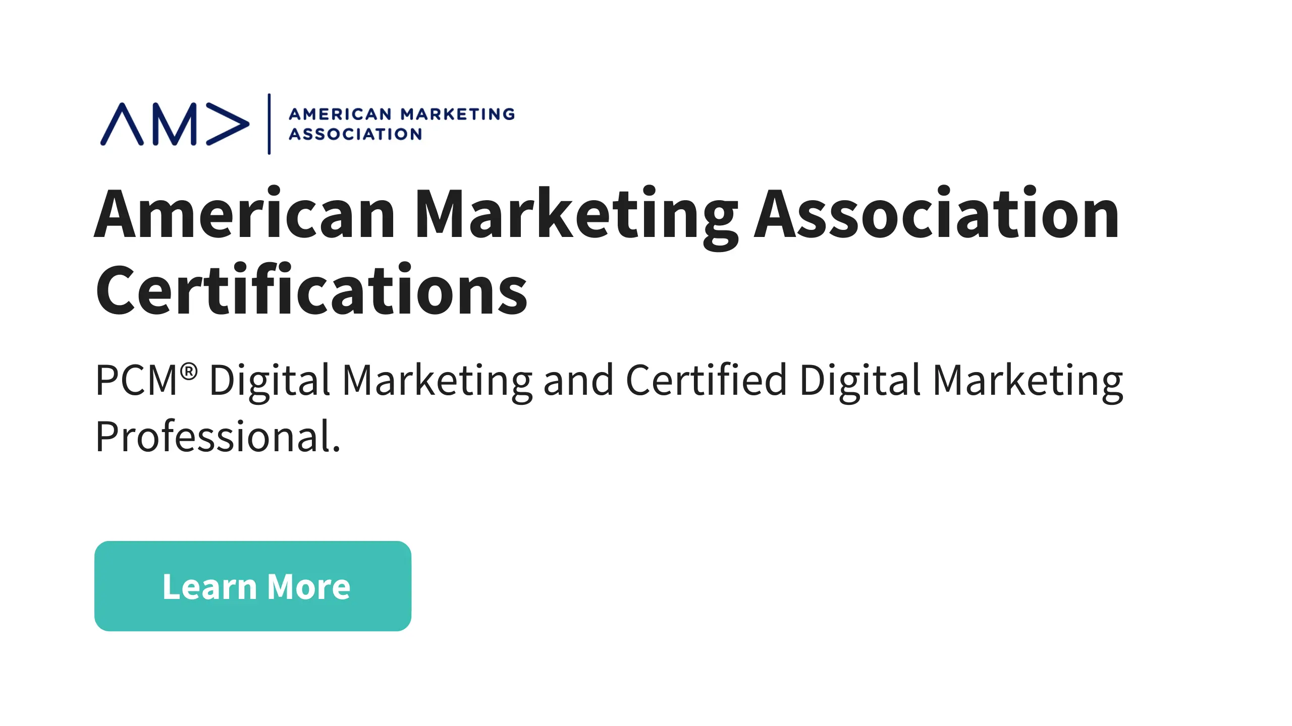 AMA - American Marketing Association Certification