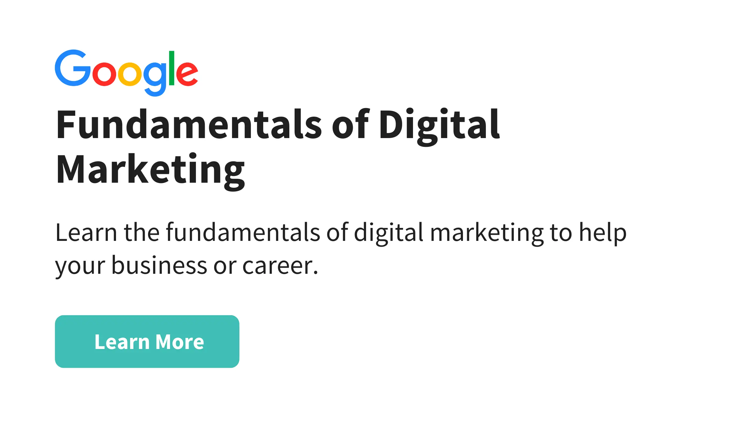 Google - Fundamentals of Digital Marketing Certificate