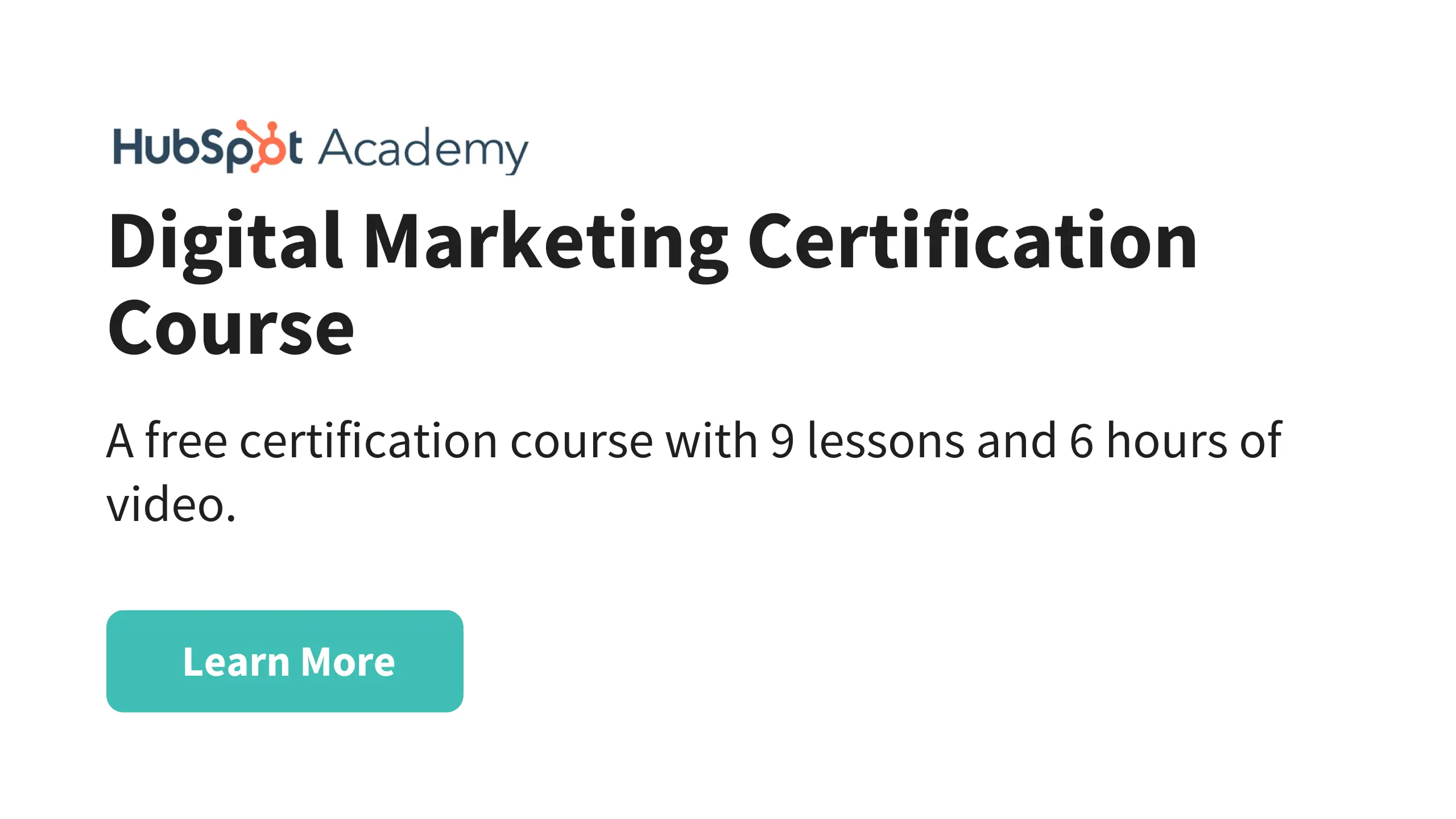 HubSpot - Digital Marketing Certification Course