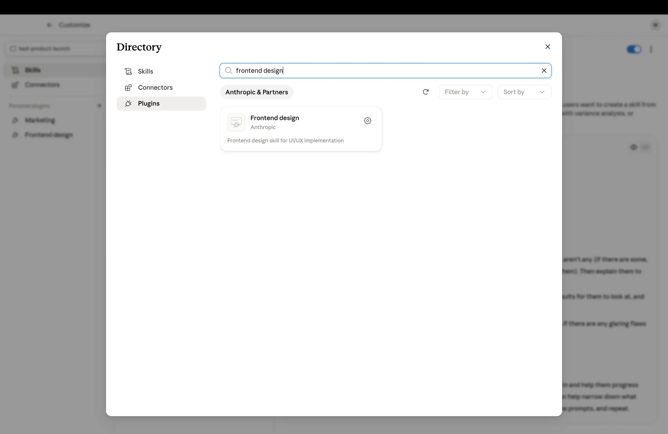 Frontend design plugin